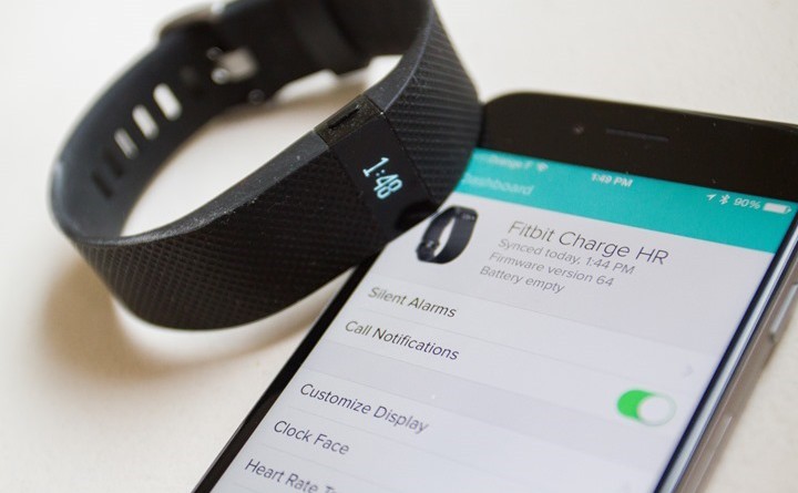 fitbit charge hr iphone